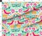 Colorful Birds Pink Green Boho Botanical Floral Custom Printed Fabric by Spoonflower Various Fabrics by the Yard or Fat Quarter